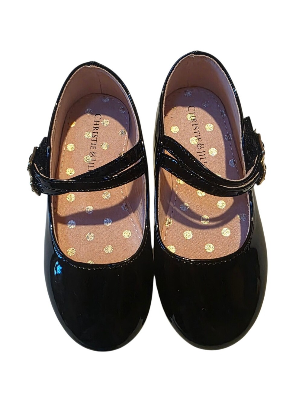 Christie And Jill Girls Black Dress Shoes